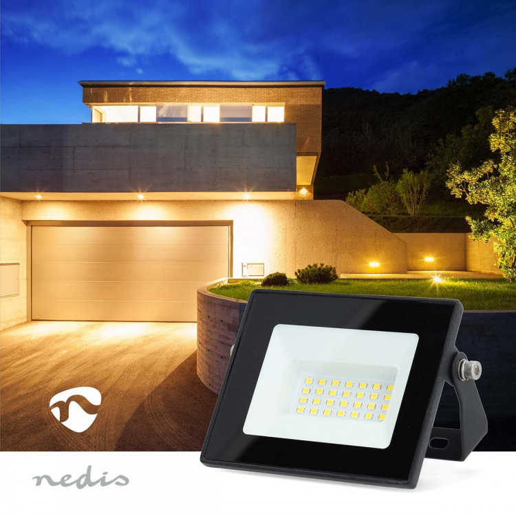 Nedis LED Projektorer | 4000 K | Nominell lysfluks: 1620 lm | IP44 | Energiklasse: F | 220 - 240 V AC 50/60 Hz | 20 W