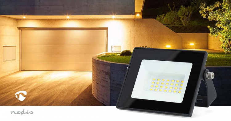 Nedis LED Projektorer | 4000 K | Nominell lysfluks: 1620 lm | IP44 | Energiklasse: F | 220 - 240 V AC 50/60 Hz | 20 W