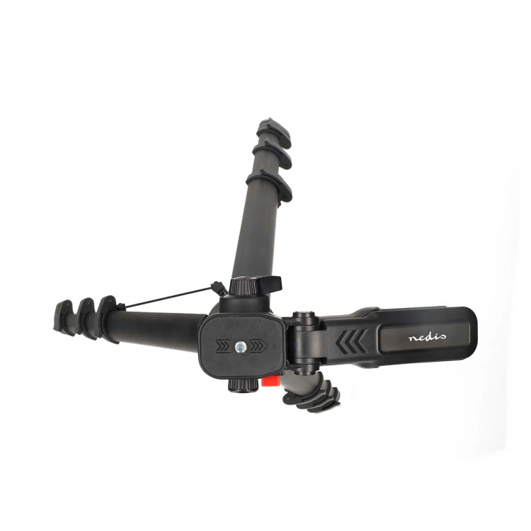 Nedis Stativ | Maksimal lastekapasitet: 3 kg | Minimum arbeidshøyde: 41.5 cm | Maksimal arbeidshøyde: 160 cm | 5 Segmenter | Pan & Tilt | Reiseveske inkludert | ABS / Aluminium | Sort