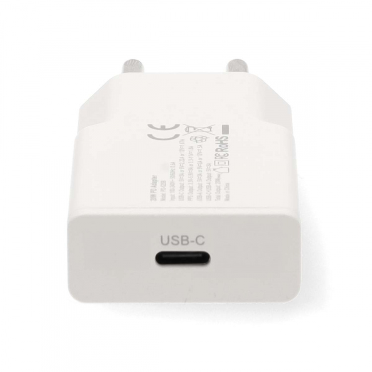 Nedis vegg lader | 20 W | GaN | PD3.0 | Hurtigladefunksjon | 1.67 A / 2.22 A / 3.0 A | Antall utganger: 1 | USB-C™ | Automatisk Spenning Utvalg | Hvit