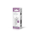 Nedis vegg lader | 20 W | GaN | PD3.0 | Hurtigladefunksjon | 1.67 A / 2.22 A / 3.0 A | Antall utganger: 1 | USB-C™ | Automatisk Spenning Utvalg | Hvit