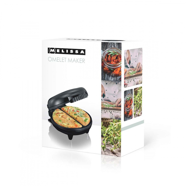 MELISSA Omelettmaskin | 750W | Non-stick-belegg | Svart
