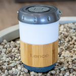 Lenco Lykt med innebygd Bluetooth®-høyttaler Bamboo Lenco Lykt med innebygd Bluetooth®-høyttaler Bamboo