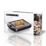 MELISSA Flat brødrister | 600W | Timer | Avtakbart smuldrebrett | Automatisk utkobling | Svart