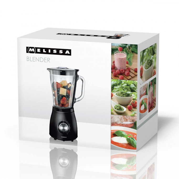 MELISSA Blender 1,5L glasskanne spray 500W Matt svart MELISSA Blender 1,5L glasskanne spray 500W Matt svart