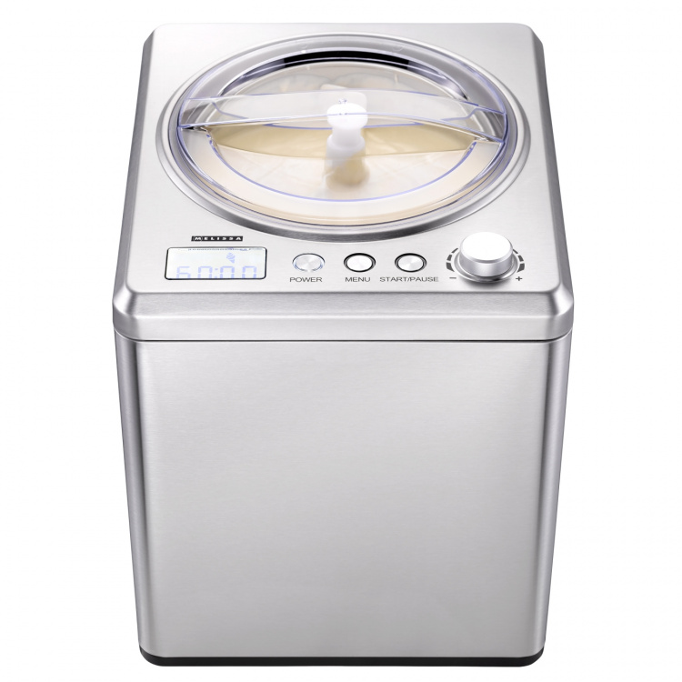 MELISSA Iskremmaskin 2L 180W børstet rustfritt stål MELISSA Iskremmaskin 2L 180W børstet rustfritt stål
