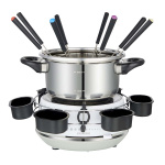 MELISSA Elektrisk fondue 2L 1200W rustfritt stål / hvit MELISSA Elektrisk fondue 2L 1200W rustfritt stål / hvit