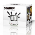 MELISSA Elektrisk fondue 2L 1200W rustfritt stål / hvit MELISSA Elektrisk fondue 2L 1200W rustfritt stål / hvit