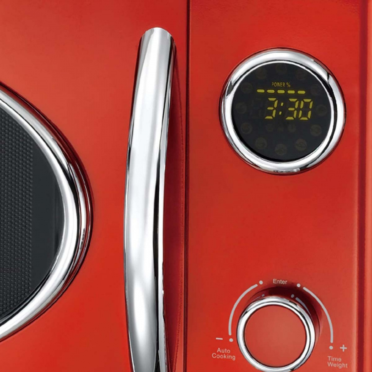 MELISSA Mikrobølgeovn elektronisk grill 23L 800W Metallic Red MELISSA Mikrobølgeovn elektronisk grill 23L 800W Metallic Red