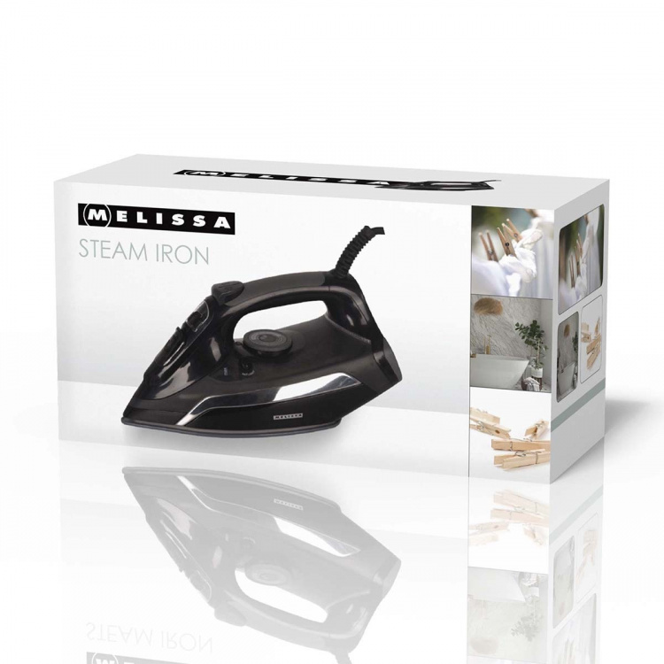 MELISSA Dampstrykejern med keramisk strykesål 2500W Svart MELISSA Dampstrykejern med keramisk strykesål 2500W Svart