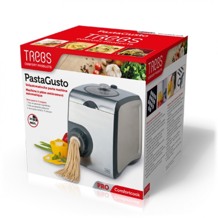 Trebs PastaGusto helautomatisk pastamaskin, 200 watt, inkludert 14 tilbehør Trebs PastaGusto helautomatisk pastamaskin, 200 watt, inkludert 14 tilbehør