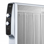 Trebs Mobil mikathermisk elektrisk varmeovn på hjul 2000W Hvit