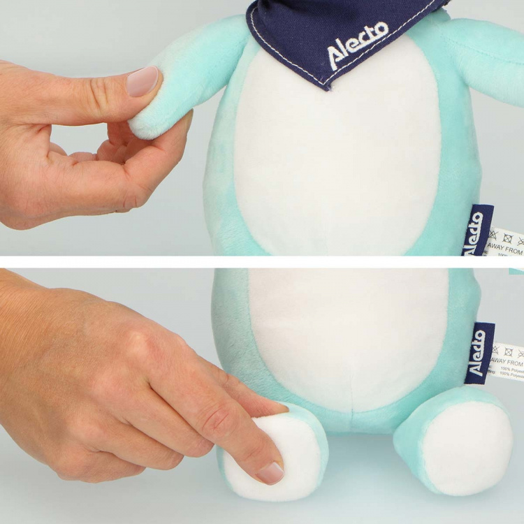 Alecto Kosete elefant med beroligende lyder og nattlys