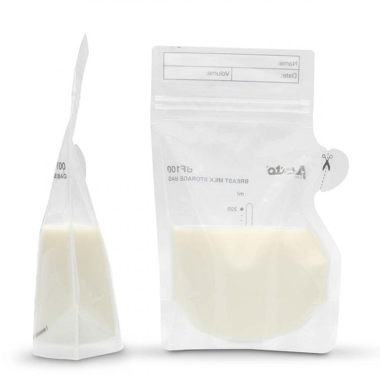 Alecto Oppbevaringsposer for morsmelk 220 ml, 100 stk