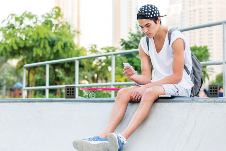 Lenco Bluetooth® stereohøyttalersett med 8 timers spilletid med tilbehør Grå Lenco Bluetooth® stereohøyttalersett med 8 timers spilletid med tilbehør Grå