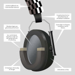 Alecto Øreklokker for babyer og småbarn Svart