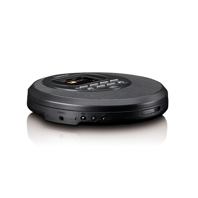Lenco Discman med DAB Bluetooth® og TFT i farger Svart Lenco Discman med DAB Bluetooth® og TFT i farger Svart