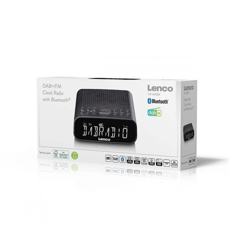 Lenco DAB-FM-klokkeradio med Bluetooth® Lenco DAB-FM-klokkeradio med Bluetooth®
