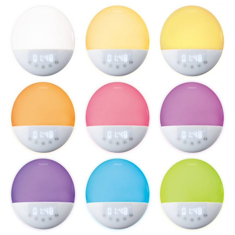 Lenco Smart klokkeradio med vekkelys Multi colour Lenco Smart klokkeradio med vekkelys Multi colour