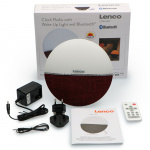 Lenco FM vekkerklokkeradio - Wake up light med Bluetooth® Red Lenco FM vekkerklokkeradio - Wake up light med Bluetooth® Red