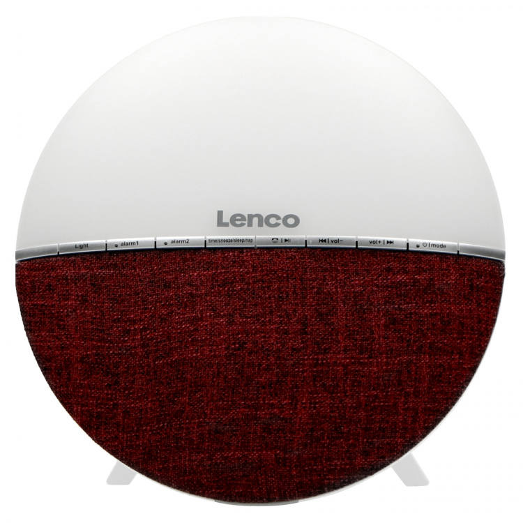 Lenco FM vekkerklokkeradio - Wake up light med Bluetooth® Red Lenco FM vekkerklokkeradio - Wake up light med Bluetooth® Red