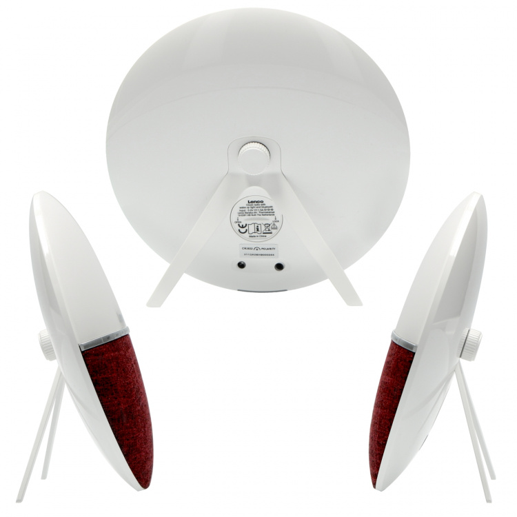 Lenco FM vekkerklokkeradio - Wake up light med Bluetooth® Red Lenco FM vekkerklokkeradio - Wake up light med Bluetooth® Red