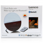 Lenco FM vekkerklokkeradio - Wake up light med Bluetooth® Red Lenco FM vekkerklokkeradio - Wake up light med Bluetooth® Red