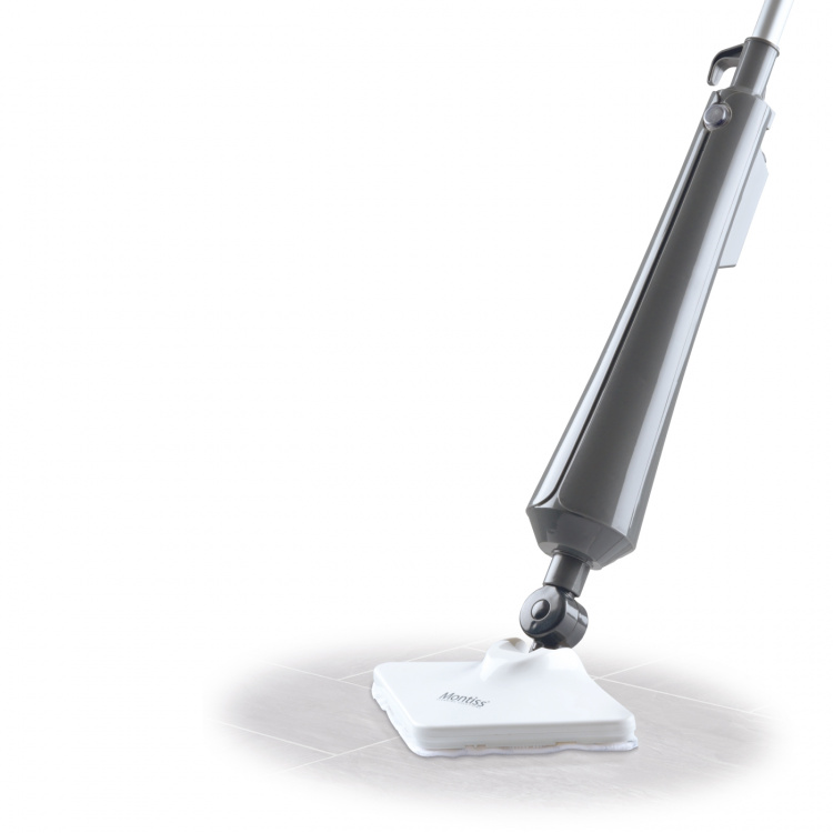Montiss Steam Mop Grey 350 ml med 4 m ledning og 4 tilbehør