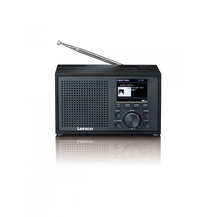 Lenco Mono DAB+ FM-radio med Bluetooth® Svart Lenco Mono DAB+ FM-radio med Bluetooth® Svart