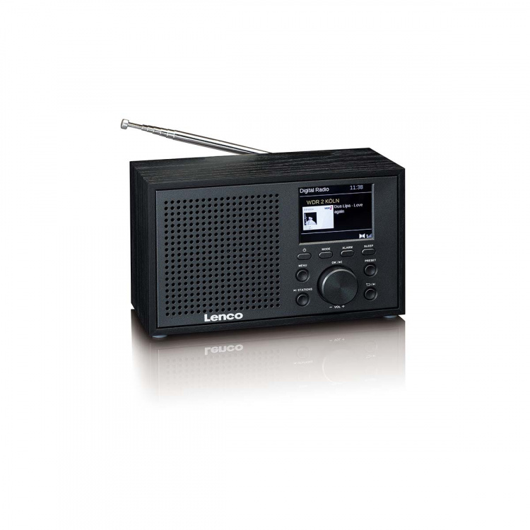 Lenco Mono DAB+ FM-radio med Bluetooth® Svart Lenco Mono DAB+ FM-radio med Bluetooth® Svart