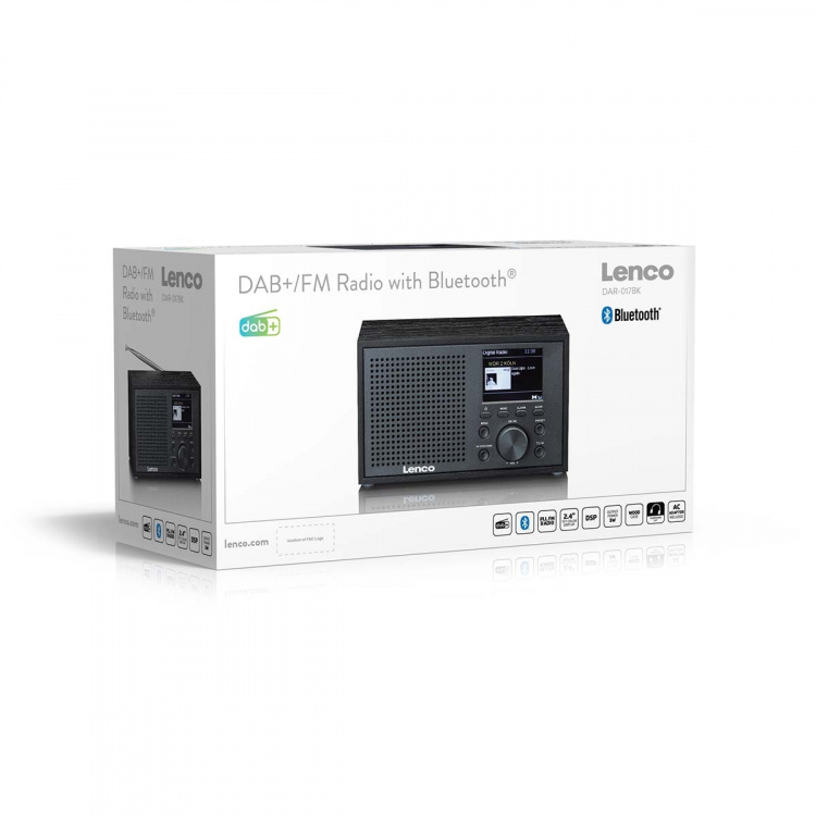 Lenco Mono DAB+ FM-radio med Bluetooth® Svart