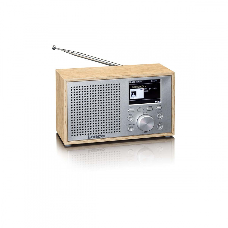 Lenco Mono DAB+ FM-radio med Bluetooth® Wood Lenco Mono DAB+ FM-radio med Bluetooth® Wood