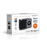 Lenco Internettradio med fargeskjerm og Bluetooth® Black