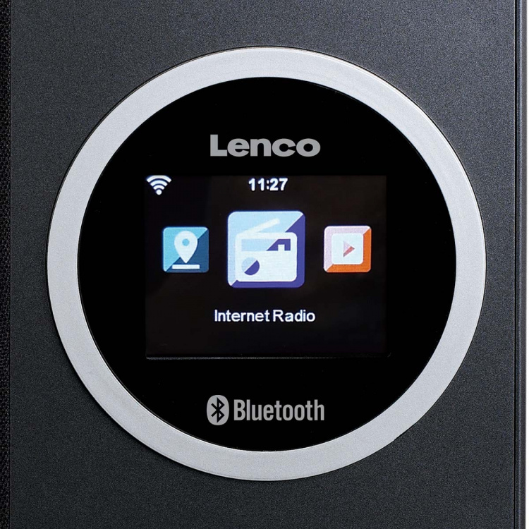Lenco Internettradio med fargeskjerm og Bluetooth® Black Lenco Internettradio med fargeskjerm og Bluetooth® Black