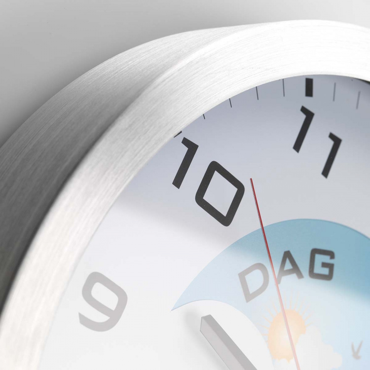 Fysic Analog demensklokke i aluminium Fysic Analog demensklokke i aluminium