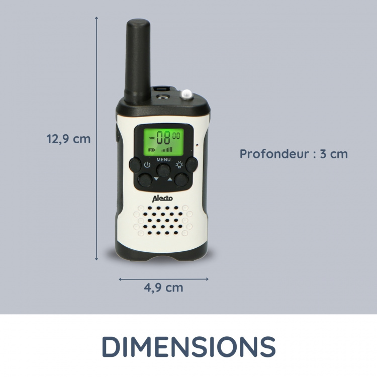 Alecto Sett med 2 toveisradioer 7 km Hvit / Svart