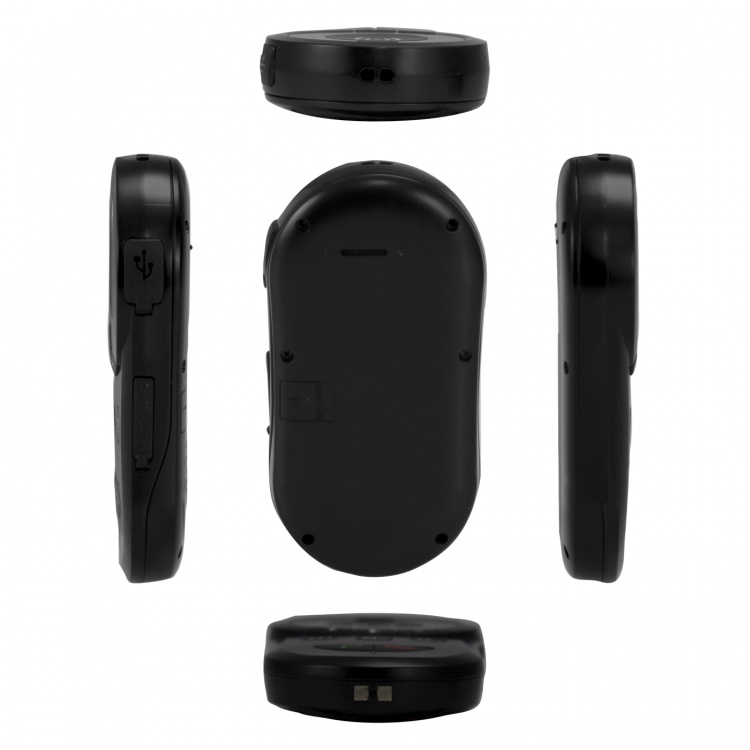 Fysic SOS-panikknapp med GPS-sporing for seniorer Svart