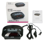 ICES Klokkeradio Svart