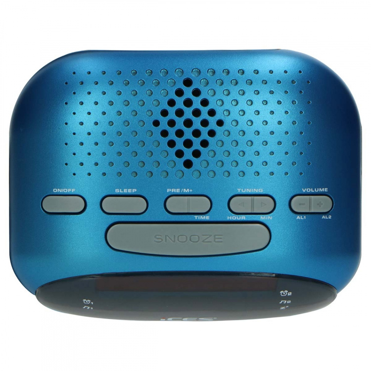 ICES Klokkeradio Blå ICES Klokkeradio Blå