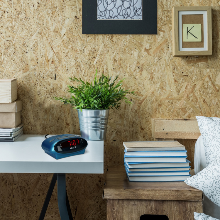 ICES Klokkeradio Blå ICES Klokkeradio Blå