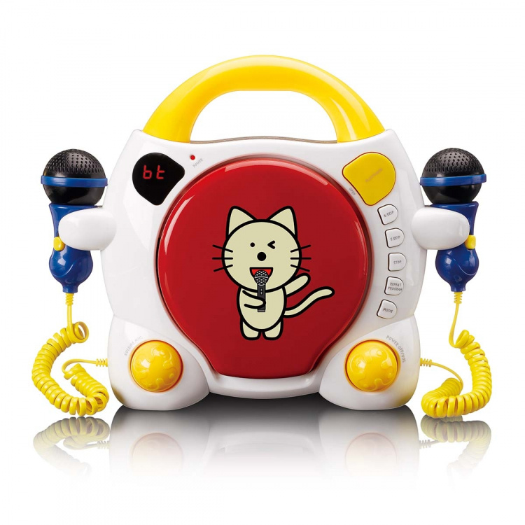 Lenco Bærbar karaoke-CD-spiller med Bluetooth® for barn Flerfarget Lenco Bærbar karaoke-CD-spiller med Bluetooth® for barn Flerfarget