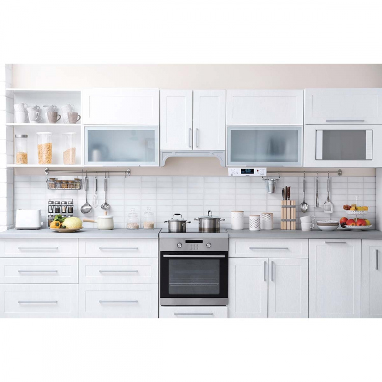 Lenco DAB+/FM kjøkkenradio med Bluetooth® LED-belysning og timer Hvit Lenco DAB+/FM kjøkkenradio med Bluetooth® LED-belysning og timer Hvit
