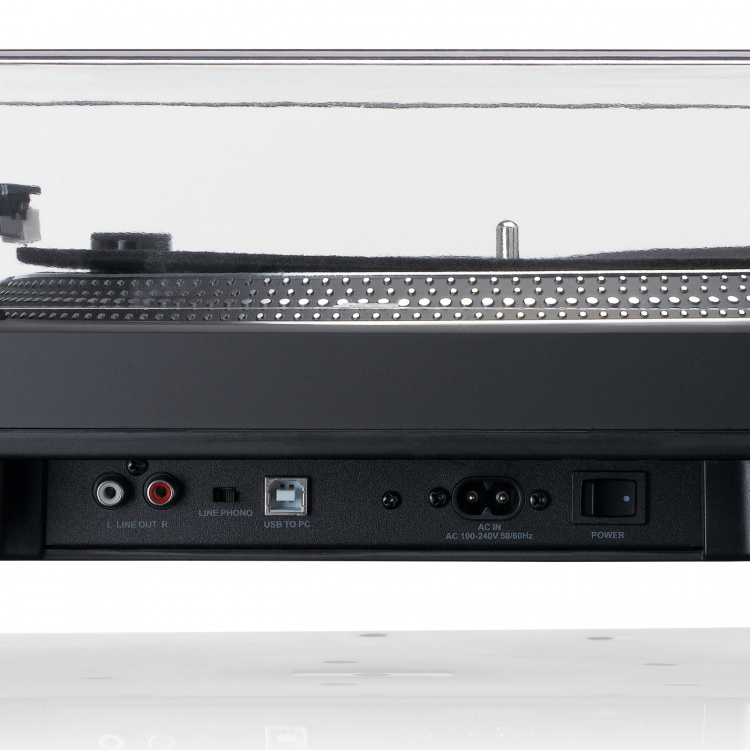 Lenco Direkte drevet platespiller med USB/PC-koding Svart