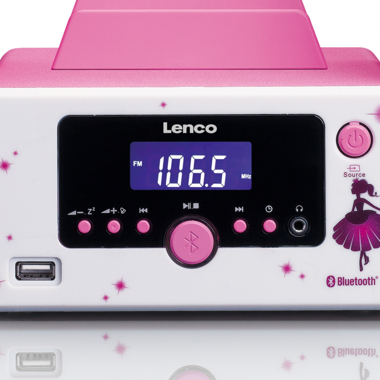 Lenco Micro set vekkerklokke Bluetooth® FM-radio USB aux-in Princess Lenco Micro set vekkerklokke Bluetooth® FM-radio USB aux-in Princess
