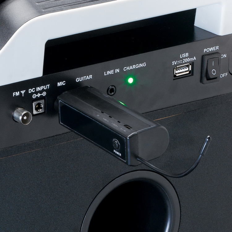 Lenco Trådløs mikrofon med 6,3 mm batteridrevet mottaker