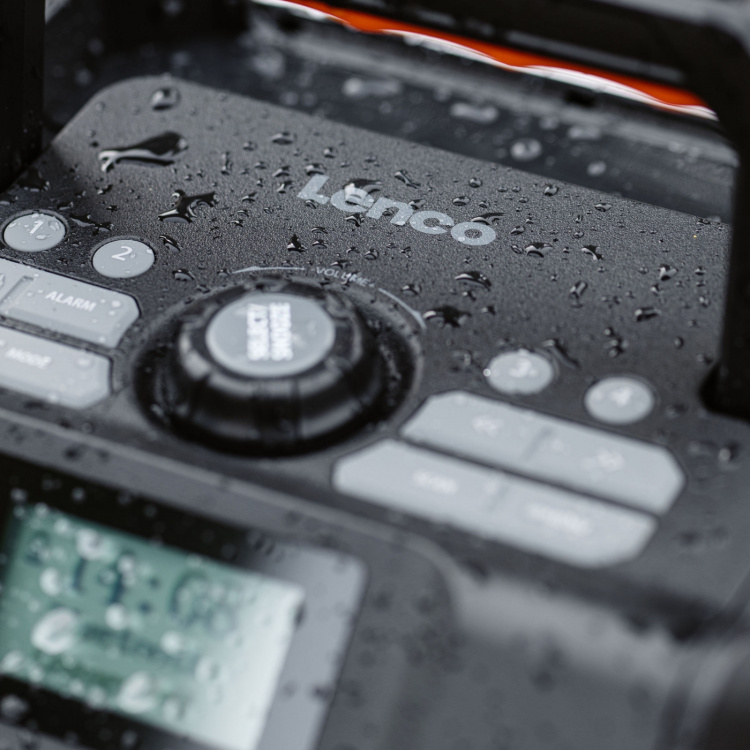 Lenco Kraftig bærbar utendørs DAB+/FM-radio med Bluetooth® IPX5 vanntett grå Lenco Kraftig bærbar utendørs DAB+/FM-radio med Bluetooth® IPX5 vanntett grå