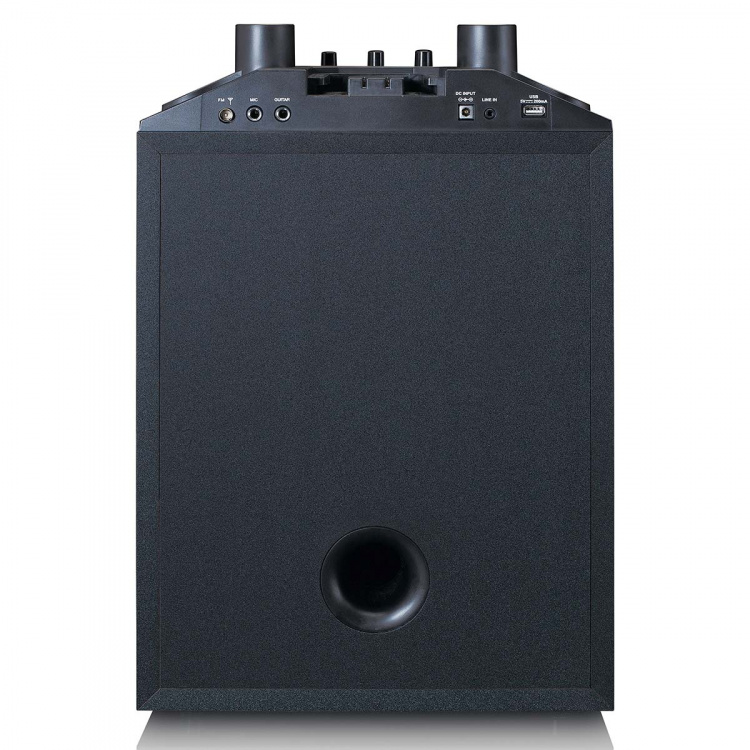 Lenco PA med subwoofer og avtakbar diskantsøyle Lenco PA med subwoofer og avtakbar diskantsøyle