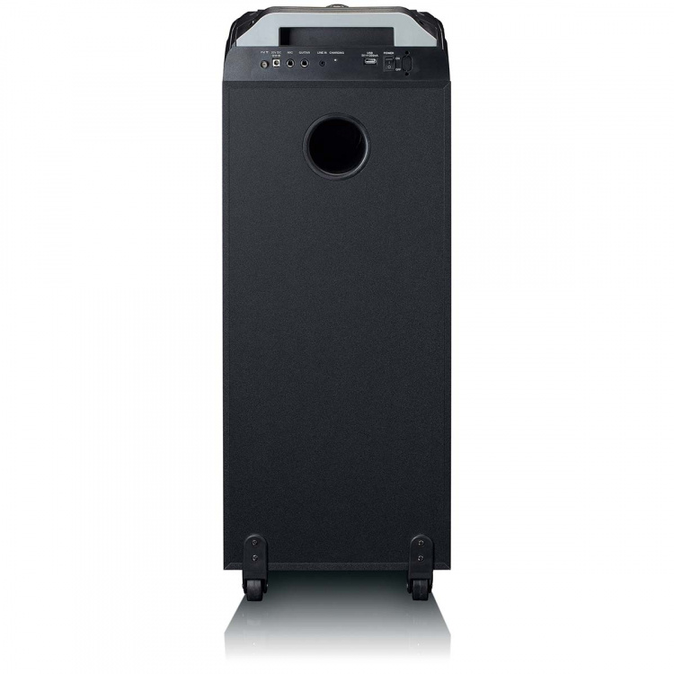 Lenco PA med full LED-belysning foran og diskokule Lenco PA med full LED-belysning foran og diskokule