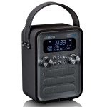 Lenco Bærbar DAB+ FM-radio med Bluetooth® og AUX-inngang, oppladbart batteri Svart Lenco Bærbar DAB+ FM-radio med Bluetooth® og AUX-inngang, oppladbart batteri Svart