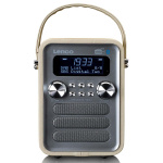 Lenco Bærbar DAB+ FM-radio med Bluetooth® og AUX-inngang, oppladbart batteri Taupe